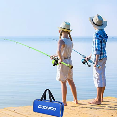 ODDSPRO Kids Fishing Pole Pink, Portable Telescopic Fishing Rod and Reel Combo Kit - with Spincast Fishing Reel Tackle Box for Girls, Youth - Image 6