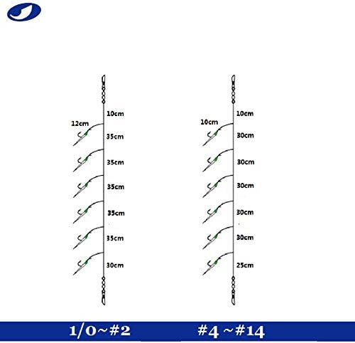 10 Packs 2pcs White & Red Feather & Rainbow Skin 6 Hooks Saltwater String Hook Fishing Luer Bait Rig Tackle - Image 5