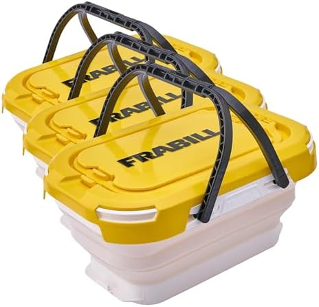 Frabill Collapsible Bait Bucket (Pack of 3) by Frabill