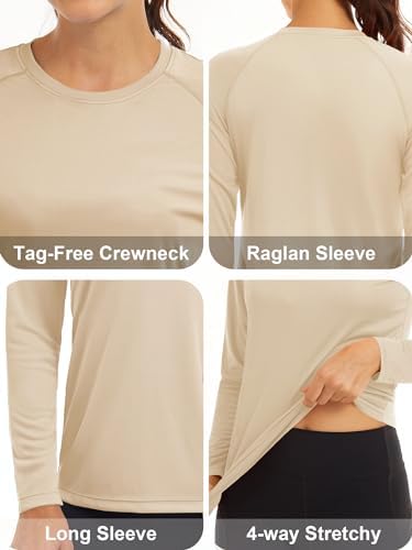 MAGCOMSEN Women's Long Sleeve Shirts UPF 50+ Sun Protection Shirts for Hiking Fishing Workout Rash Guard - Image 5