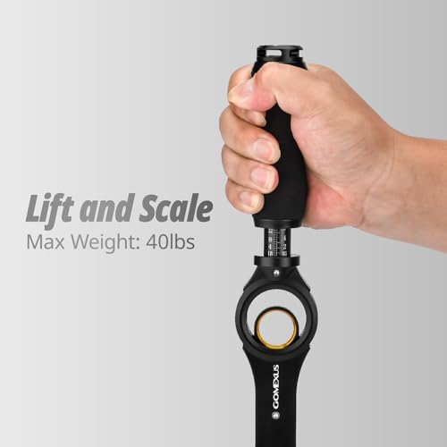 Gomexus Fish Lip Gripper with Scale,Max 40lbs Scale,for Safe Handling Fish,Easy Hook Removal-Ideal Fishing Gifts for Men - Image 4