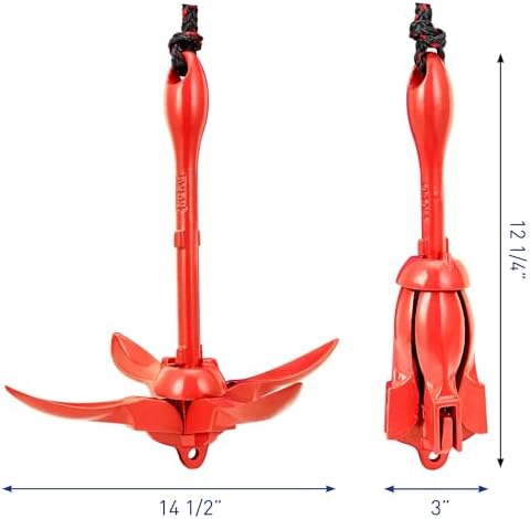 Young Marine Grapnel Anchor Kit for Small Boats, Kayaks, PWC, Jet Ski, Paddle Boards, etc. - 3.5 lbs - Image 3
