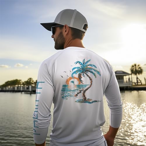 Palmyth Fishing Shirts for Men Long Sleeve UPF 50+ T Shirt Sun Protection - Image 2
