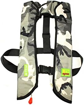 Top Safety Adult Life Jacket with Whistle - Manual Version Inflatable Lifejacket Life Vest Preserver PFD for Boating Fishing Sailing Kayaking Surfing Paddling Swimming - Adjustable Life Saving Vest by SafeMax
