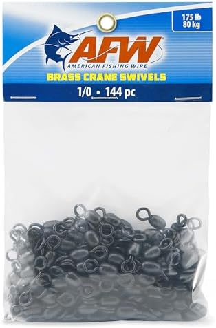 AFW Brass Crane Fishing Swivels Heavy Duty Barrel Tackle by AFWFishingBrands