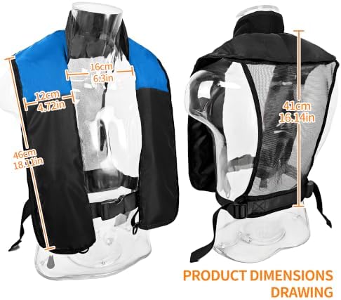 Automatic Inflatable Life Jacket,Preserver PFD for Adults,Life Vest for Adult,Supports Weight up to 330 pounds - Image 2