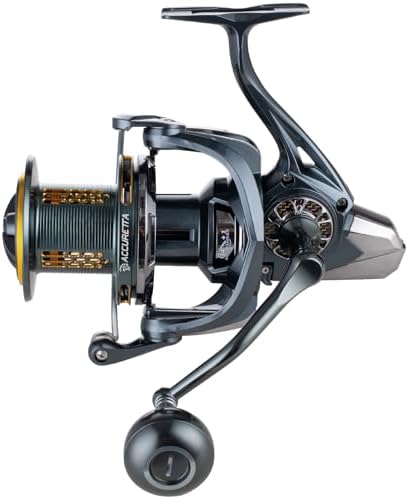 Fishing Spinning Reel, 10000/12000 Saltwater Spinning Reel, 45LBS Max Drag, CNC Aluminum Screw-in Handle & Spool, Oscillating Guide Rod System, Surf Fishing Reel for Beach & Boat Fishing by Accuretta