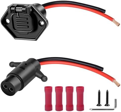 Trolling Motor Plug, 8 Gauge Waterproof Trolling Motor Plugs 12–24V by EAOENLS