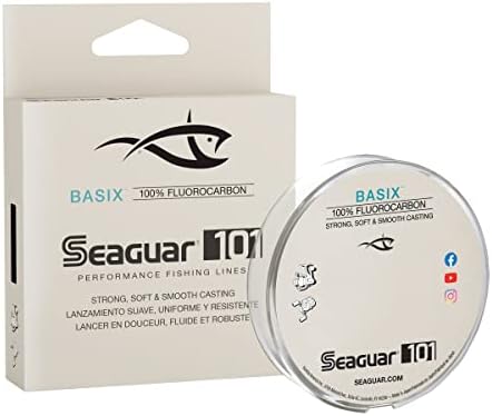 Seaguar Basix Freshwater Mainline, 100% Fluorocarbon Fishing Line, Multiple Sizes by Seaguar