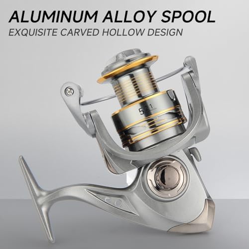HAUT TON Spinning Reel, 6+1BB Metal Surf Fishing Reels, 55lbs Max Drag - Image 4