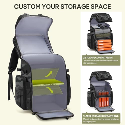 RAINSMORE Fishing Backpack, 45L Large Water-resistant Fishing Tackle Bag - Image 5