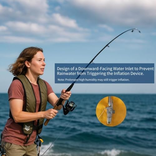 Automatic Inflatable Life Jacket | Low Profile PFD for Adults | Compact Design Self Inflating Life Vest | Supports up to 330 lbs - Image 6