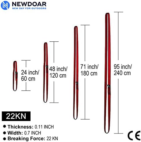 NewDoar 16mm Climbing Sling UIAA CE Certified,23KN EN566 Certified,Climbing Utility Cord Rock Climbing,Creating Anchors System,Rappelling Gear,Perfect for Tree Work - Image 2