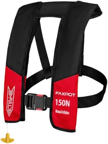 Inflatable PFD Life Jackets for Adults, 33g CO2 Cylinder by Faxpot
