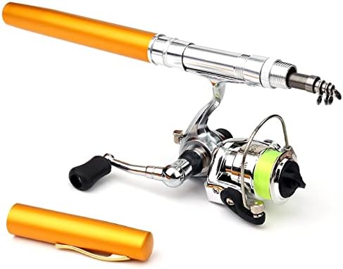 Lixada Fishing Rod Reel Combo Mini Pen Fishing Pole Kit Telescopic Fishing Rod Spinning Reel Combo Kit - Image 2