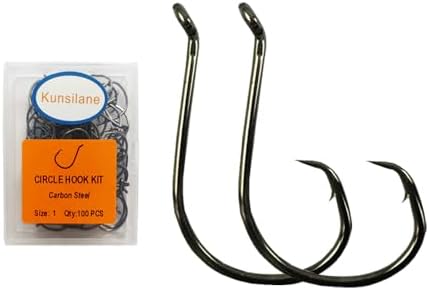 Catfishing Circle Hooks-Octopus Fishing Circle Hook for Catfish 50/100 Pack by Kunsilane