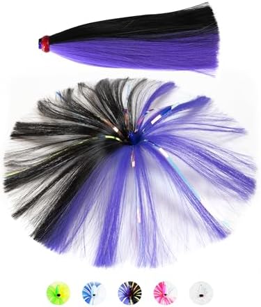 BLUEWING Sea Trolling Lures with Lead Head Saltwater Fishing Witches Big Game Ballyhoo Skirt for Tuna, Wahoo, Sailfish, Mahi Mahi 1oz, 2oz, 4oz, 6oz, 8oz by BLUEWING