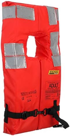 Seachoice Type I Commercial Offshore Vest & Jacket, Fluorescent Orange, Reflective Panels, Various Sizes - Image 3