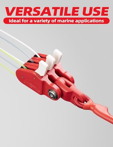 BLUEWING Outrigger Halyard Lock Pulley Single/Double/Triple Halyard Line Lock Pulley with Ball Bearing Snap Swivel for Offshore Fishing - Image 3