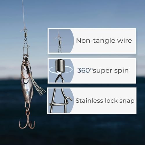 Fishing Swivels with Snap, 100 Pcs Barrel Swivels Tackle - Image 2