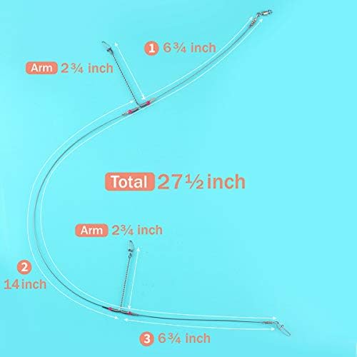 Fishing Leaders, Fish Line Stainless Steel Wire with Swivels Snap Connect Fishing Gear and Equipment Tackle Kit, for Lures Bait Rig Or Hooks, Fishing Gift - Image 6