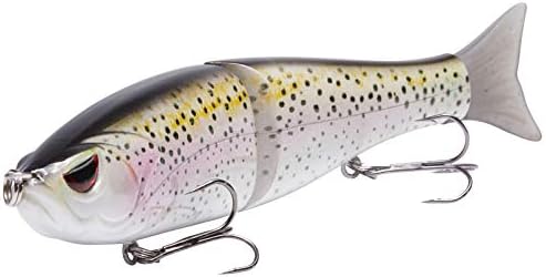 Bassdash SwimShad Glide Baits Jointed Swimbait Bass Pike Salmon Trout Muskie Fishing Lure by Bassdash