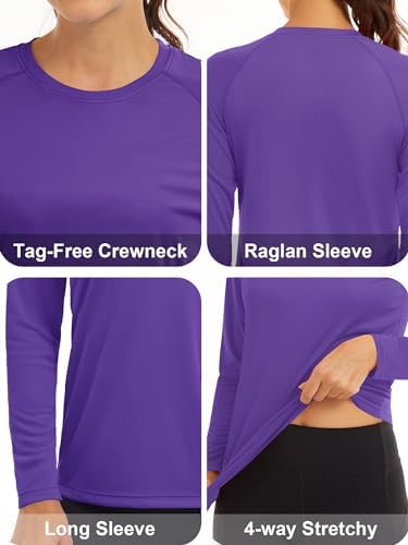 MAGCOMSEN Women's Long Sleeve Shirts UPF 50+ Sun Protection Shirts for Hiking Fishing Workout Rash Guard - Image 5
