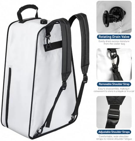 THKFISH 56QT Insulated Kayak Fish Cooler Bag, Kayak Cooler Backpack - Image 2