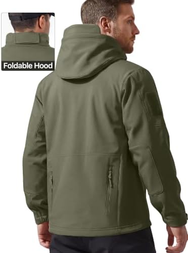 FREE SOLDIER Men's Hooded Waterproof Softshell Jacket - Image 2