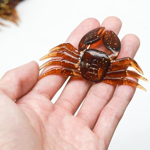 15PCS Crab Bait Kit - Artificial Silica Gel Lures, Lifelike 3D Soft Crab Lures for Freshwater Fishing - Image 5