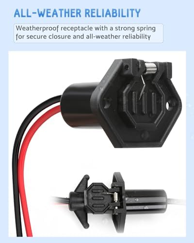 Trolling Motor Plug,Trolling Motor Plug and Receptacle 12v for Minn Kota,Waterproof Trolling Motor Quick Connect,Heavy-Duty Male and Female Trolling Motor Connector - Image 2