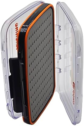 ALICHINO Fly Box for Fly Files Ice Jig Box Two Sided Waterproof Fly Fishing Box for Nymphs and Streamers (Grey Foam Insert, M 7.3 * 4.5 * 1.6Inch) by ALICHINO