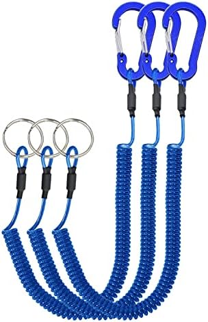 Retractable Coiled Lanyards with Carabiner Clips by LixRix