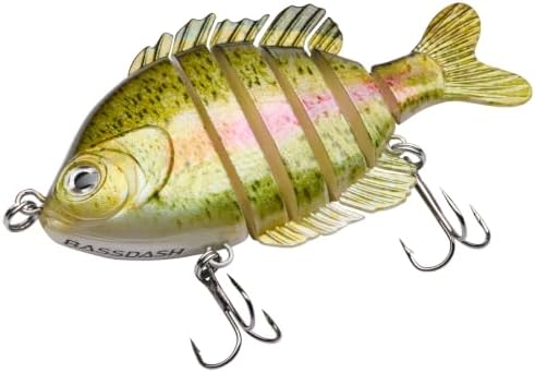 BASSDASH SwimPanfish Multi Jointed Bluegill Bass Fishing Lure Swimbaits - Image 5