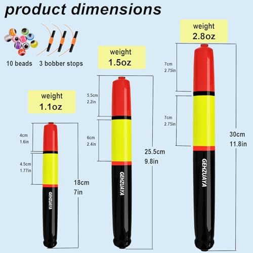 Fishing Bobbers Floats, Catfish Floats Weighted Float for Fishing, High Visibility Wood Bobber for Catfish Pike - Image 6