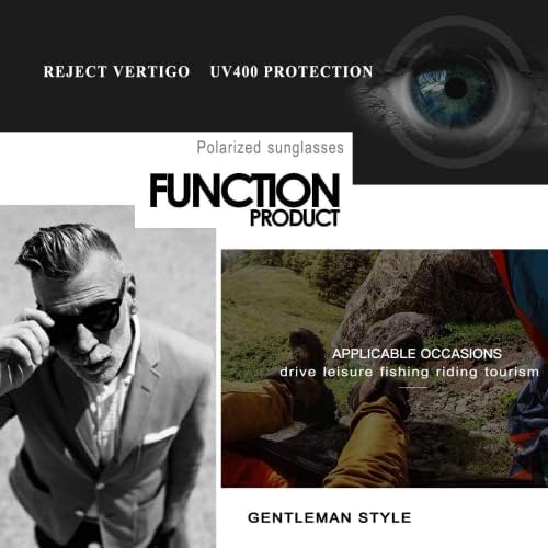 FEIDUSUN Sunglasses Men Polarized Sunglasses for Mens and Womens,Black Retro Sun Glasses Driving Fishing UV Protection - Image 6