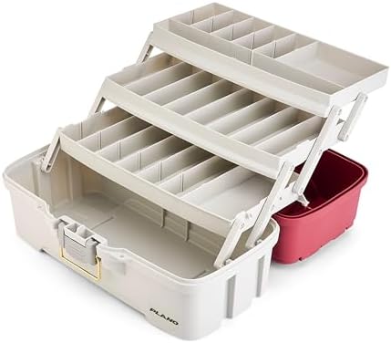 Plano Three-Tray Tackle Box Salmon Kit, Maroon/Grey, Rust-Proof Brass Latch, Top-Access Tray Compartments with Deep Storage, Made in the USA, Portable Fishing Gear Storage Organizer - Image 7