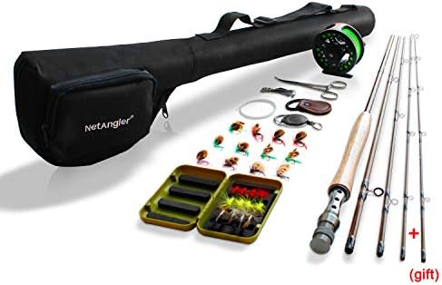 Fly Fishing Rod and Reel Combo, Lightweight Portable 4-Piece Fly Fishing Rod, 5wt Aluminum Fly Reel with Pre-Loaded Lines 28pcs Flies with a Waterproof Fly Box Complete Starter Kit - Image 2