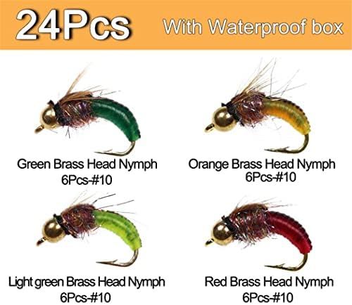 Fly Fishing Flies Kit Trout Steelhead Salmon Bass Flies Assortment 32Pcs-148pcs Include Dry Wet Flies Nymphs Streamers Maggot, Fly Lure Set - Image 2