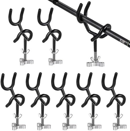 8PCS Fishing Rod Holders for Boat, Steel 20 Degree Angle Rod Holder by FL