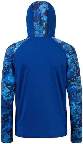 BASSDASH Men’s UPF 50 Performance Fishing Shirt Cooling Hoodie Camo Long Sleeve FS17M - Image 2