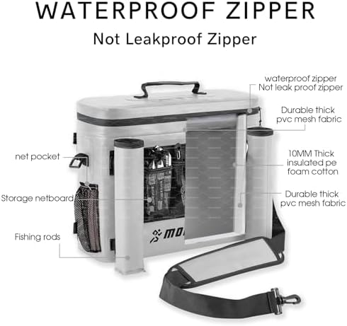 MORXPLOR Kayak Cooler,Waterproof Kayak Seat Back Cooler for Kayaking,Kayak Accessories Cooler Bag,Protable Ice Chest,Beach Cooler,Travel Cooler for Camping or Lunch Bag - Image 4