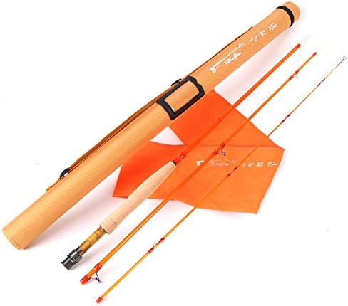 M MAXIMUMCATCH Maxcatch Fiberglass Fly Fishing Rod: 3wt/ 5wt/ 6wt/8wt in Blue,Orange, Purple or Transparent by Maxcatch