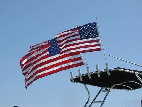 The Original Rod Holder Boat Flag Pole - No Flag (8 Foot) by Cool+Water+Products