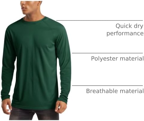 MAGCOMSEN Men's Long Sleeve Shirts UPF 50+ UV Sun Protection Athletic Shirts for Hiking Running Workout Rash Guard - Image 4