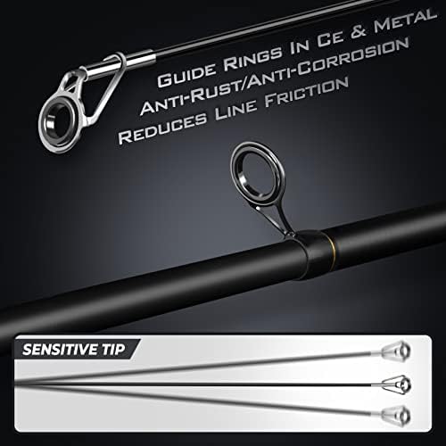 PLUSINNO Fishing Rod and Reel Combo, Telescopic Fishing Pole Kit with Spinning Reel, Tackle Box, Fishing Lures and Travel Carrying Bag, Fishing Gear Gifts for Men - Image 3
