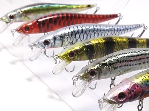 Minnow Crankbait for Bass Fishing Bass Lure Jerkbait Fishing Lures and Tackle Box by wLure