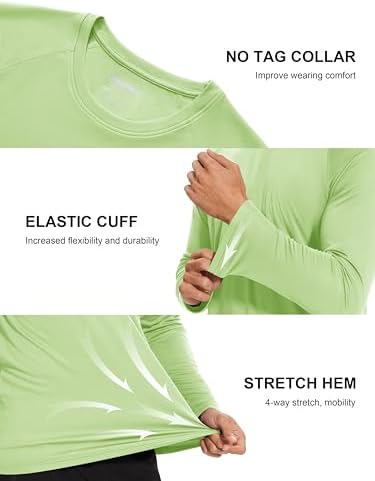 MAGCOMSEN Men's Long Sleeve Shirts UPF 50+ UV Sun Protection Athletic Shirts for Hiking Running Workout Rash Guard - Image 4