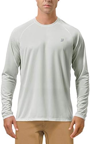 Roadbox Men's UPF 50+ UV Sun Protection Shirts, Long Sleeve Swim Rash Guard by Roadbox