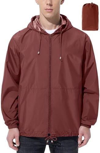 UIQUR Mens Rain Jacket Raincoat Waterproof Windbreaker by UIQUR